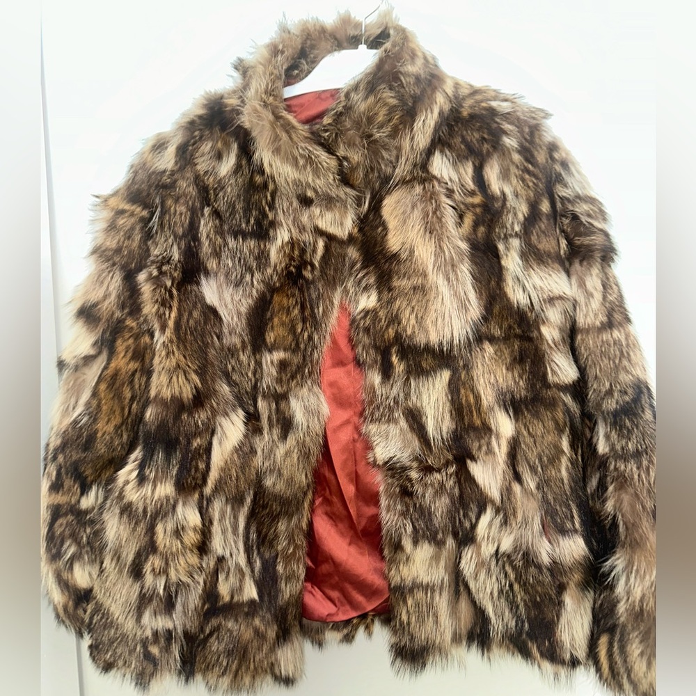 Source Unknown Brown Teddy Jacket Plush Faux Fur